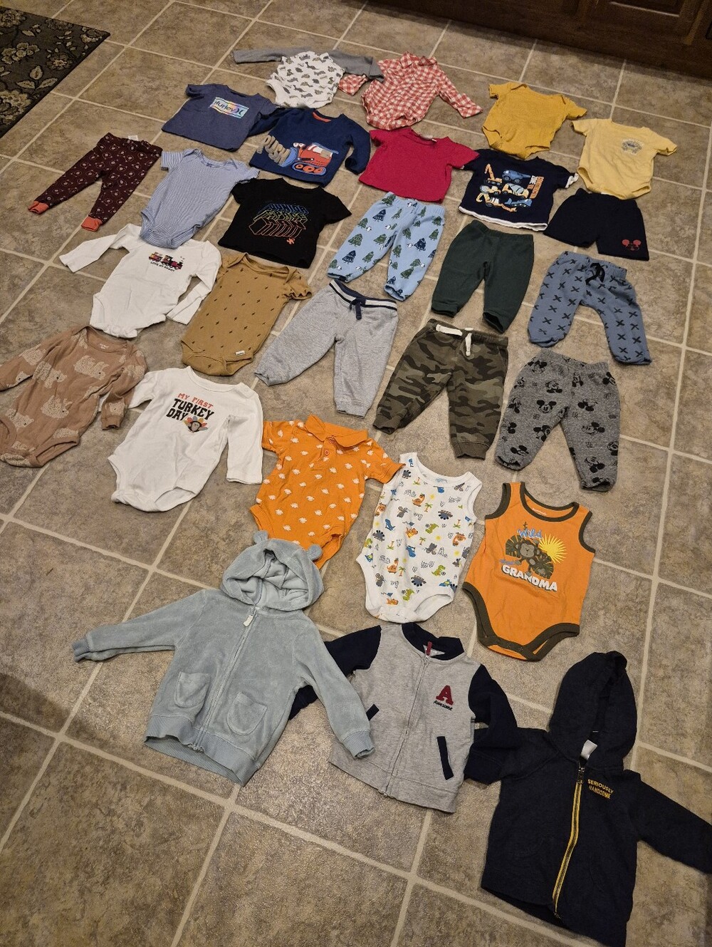 Lot Of 28 Baby Boy Clothing Items Size 12 Months, 28 Items!!!!